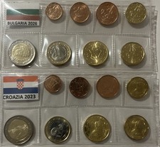 BULGARIA 2026 NEW SERIE EURO 8 MONETE FDC + CROAZIA 2023 SPEDIZIONE VELOCE