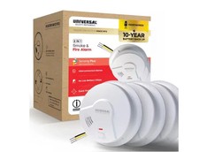 Universal Security 3-Pack Hardwired  10-Year Battery Smoke Detector