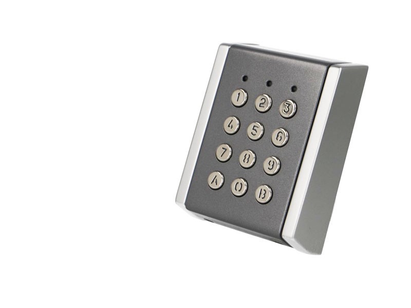 Clavier codé saillie GOLMAR aluminium argenté pour contrôle d'accès résidentiel
