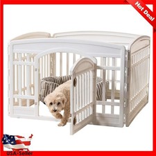 24 in Exercise 4-Panel Pet Playpen W/ Door for Puppies  Small Dogs Easy Storing