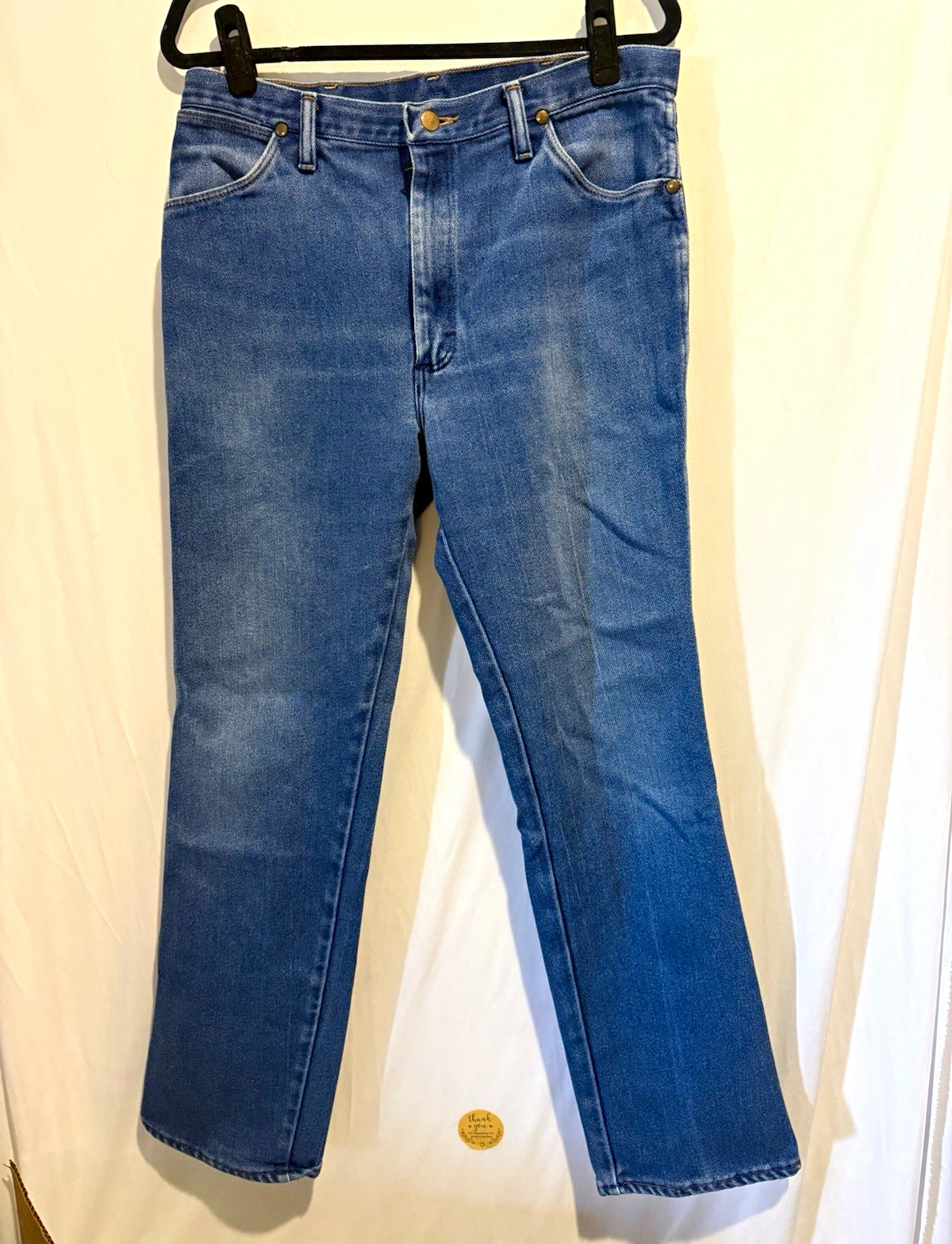 Wrangler 936 Men's Regular Fit Blue Medium Wash Straight Leg Jeans 34x32 image 1