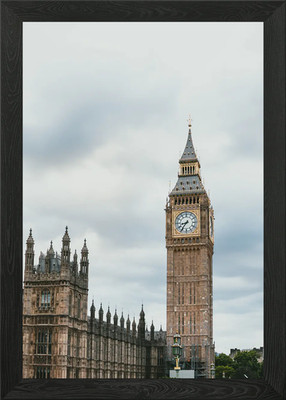 Big Ben gerahmtes Wandbild Poster Leinwanddruck Bild