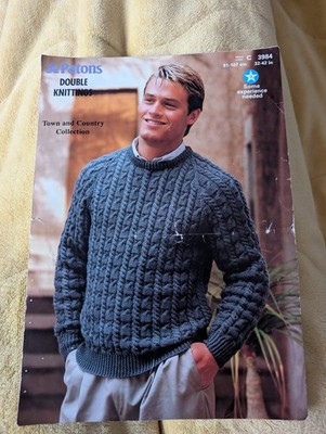 Patons Town & Country Herren Pullover Strickanleitung 3984 (Tkp)