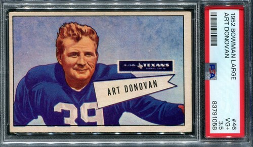 Art Donovan #46 Football Cards 1952 Bowman Large card price