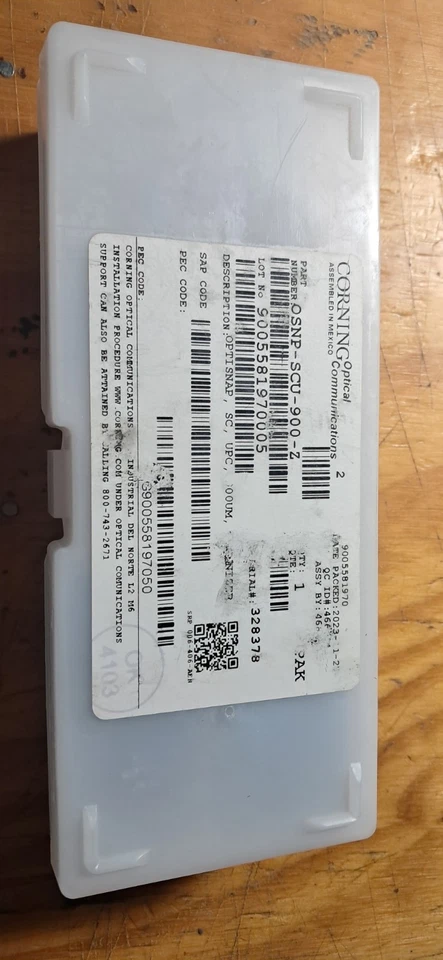 1 box Corning OSNP-SCU-900-Z Optisnap Connector 900 um SC Singlemode/SM UPC - Image 3 of 3