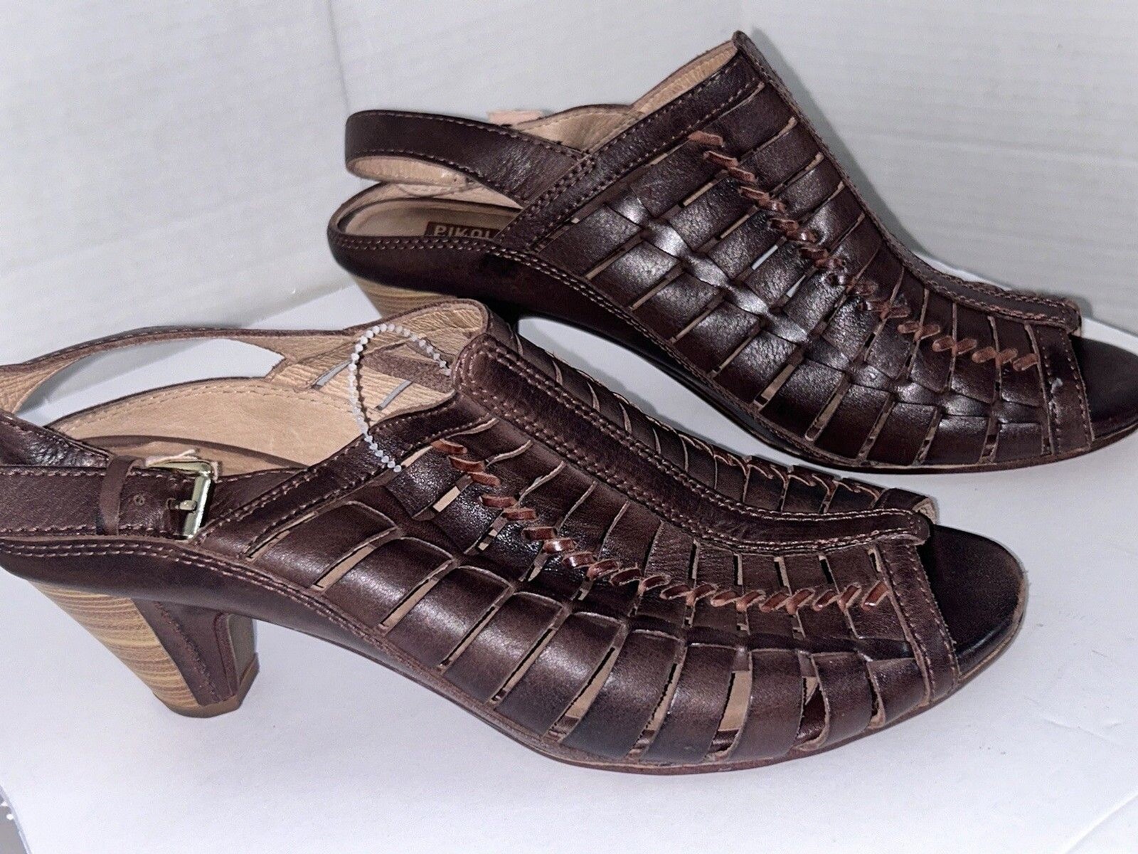 PIKOLINOS Java Braided Leather Sandals shoes Brow… - image 2