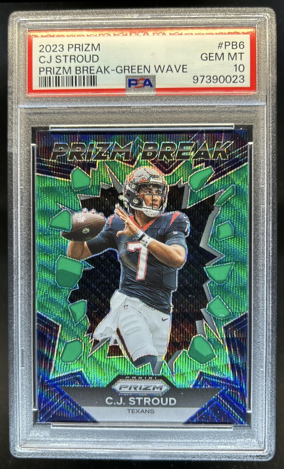 CJ Stroud Panini Prizm Prizm Break #PB6 Green Wave