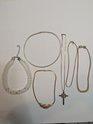 VTG Lot Of 6 Necklaces Crown Trifari Robert Schuller Napier