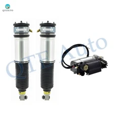 Set of 3 Air Suspension Compressor-Rear Air Spring Strut For 2003-2008 BMW 760LI