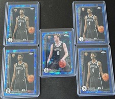2025 Topps Chrome Sapphire Edition: Wolf, Powell LOT - 5 CARDS NBA Brooklyn Nets