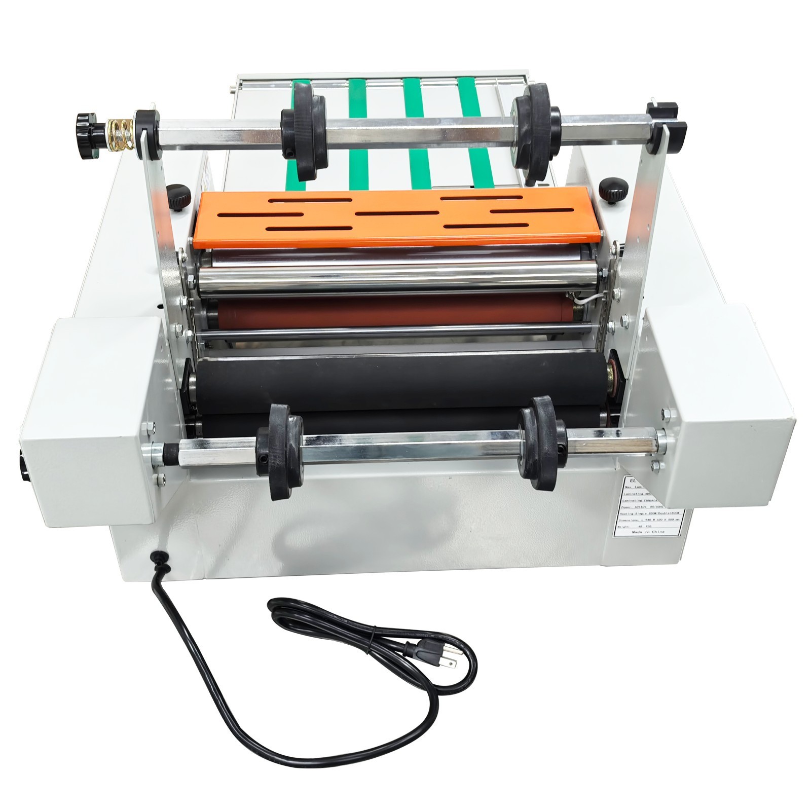 13'' Electric Steel Roller Thermal Laminator Single&Double Sided Laminating 110V