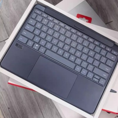 Original For OnePlus Pad 2 Pro Blue Touch Keyboard Stand Leather Case OPK2413