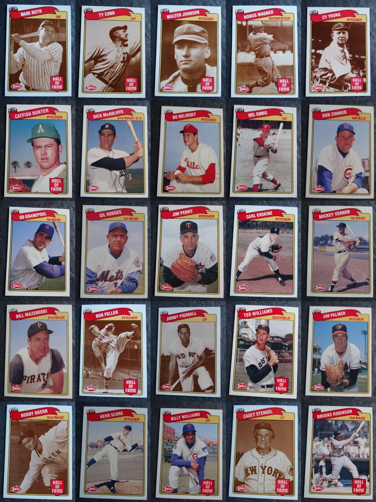 1989 Swell Baseball Greats Baseball Cards Complete Your Set U Pick 1-135