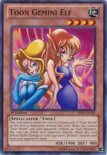 1x Toon Gemini Elf BP01-EN128 Common 1st Edition NM English Yugioh Card