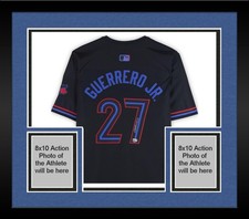Framed Vladimir Guerrero Jr. Blue Jays Signed Nike City Connect Limited Jersey