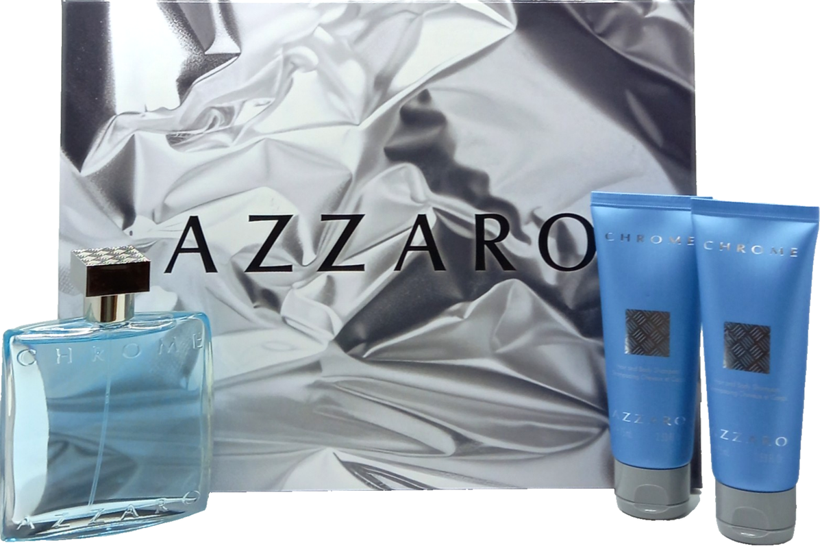 AZZARO CHROME PCS GIFT SET FOR MEN EDT SPRAY Oz, PCS