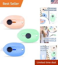 Mini Ceramic Box Cutter, 3pcs Safety Package Box Opener, Retractable Utility ...