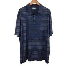 Ben Hogan Performance Polo Golf Shirt 3XL Gray Blue Striped