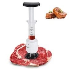 Meat Marinade Tenderizer Needle Injector Steaks Flavor Syringe Cook Kitchen Tool