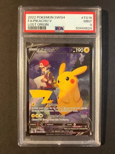 PSA 9 Pokemon Pikachu V TG16/TG30 Lost Origin Full Art