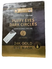 Under Eye Patches 24 Pairs 24K Gold Eye Mask for Puffy Eyes Dark Circle New