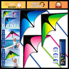Delta Kite Set for Kids  Adults - Easy to Fly, Perfect for Parks  Beach Fun