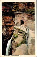 Vintage Glen Alpha Watkins Glen NY Scenic Postcard by C.T. American Art