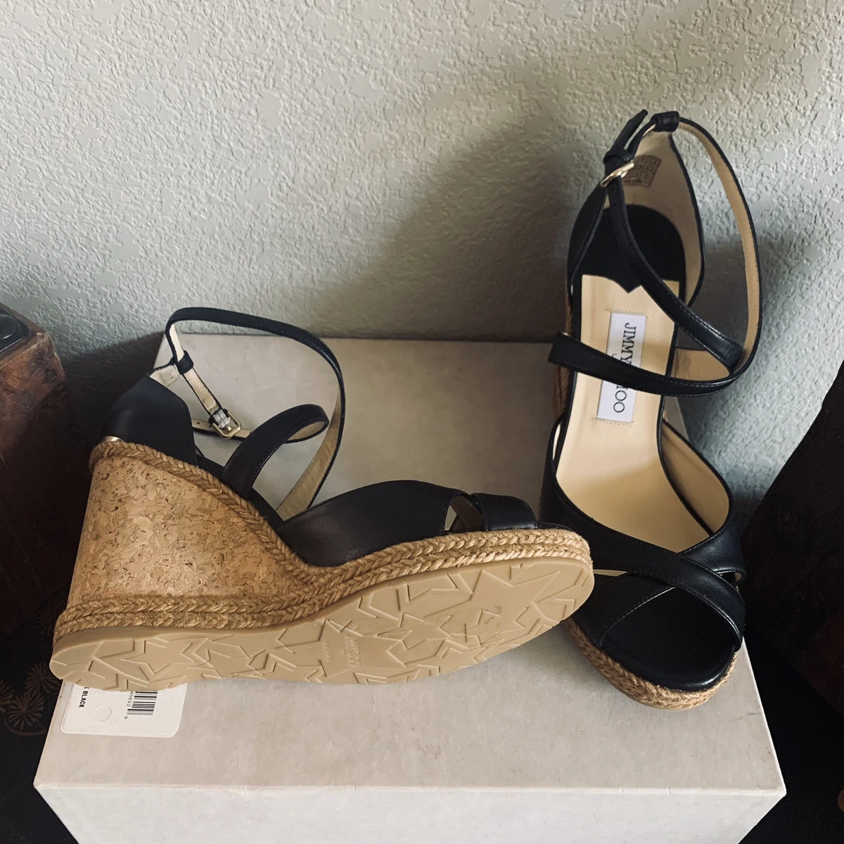 Jimmy choo shop wedges black