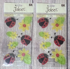 Jolee's Boutique EK Success Lady Bugs Flowers Epoxy Stickers Crafts New