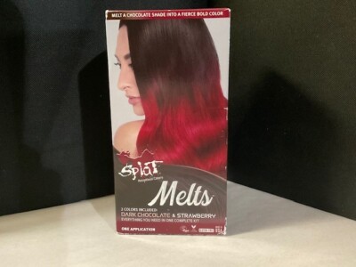 Splat Rebellious Hair Color Melts Dark Chocolate & Strawberry Hair Color torn bx