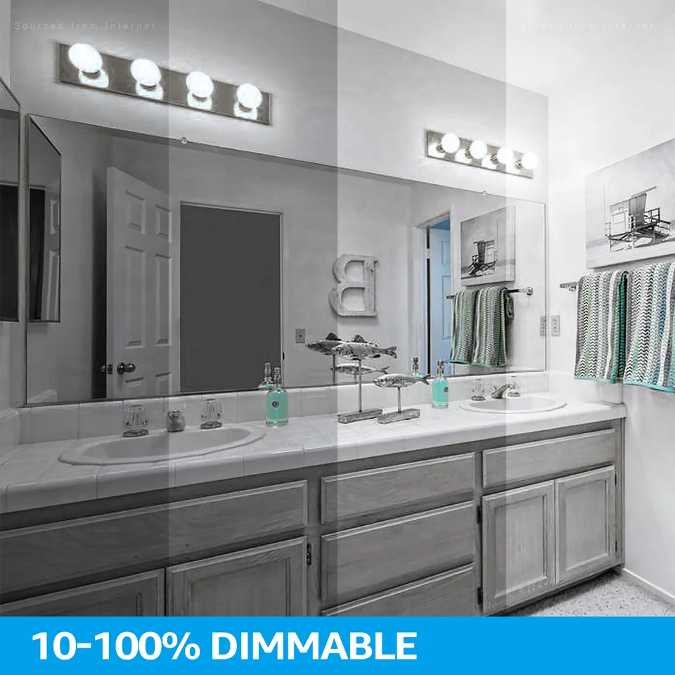 6-Pack G25 Globe LED Light Bulb 5W=40W, Dimmable Vanity Light Bulbs, 5000K - Image 3 of 4