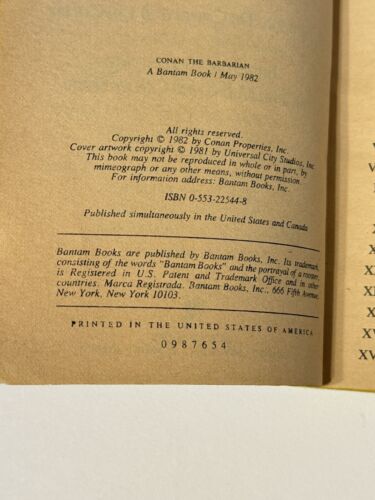 Conan the Barbarian Paperback 1982 Movie Tie-In, Sprague De Camp & Lin Carter - Picture 6 of 8