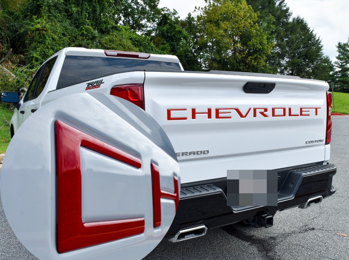 2019-2023 Chevrolet Silverado 1500 2500 3500 Red Domed Tailgate