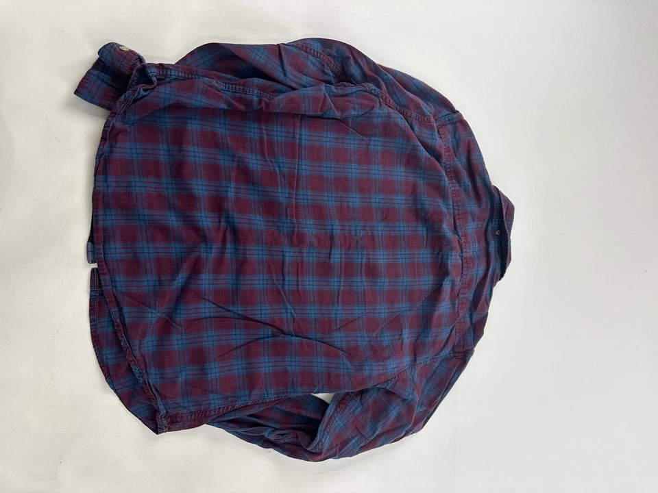 Camisa de mezclilla Life After para hombre 1 a cuadros con botones manga larga Foto 2 de 4