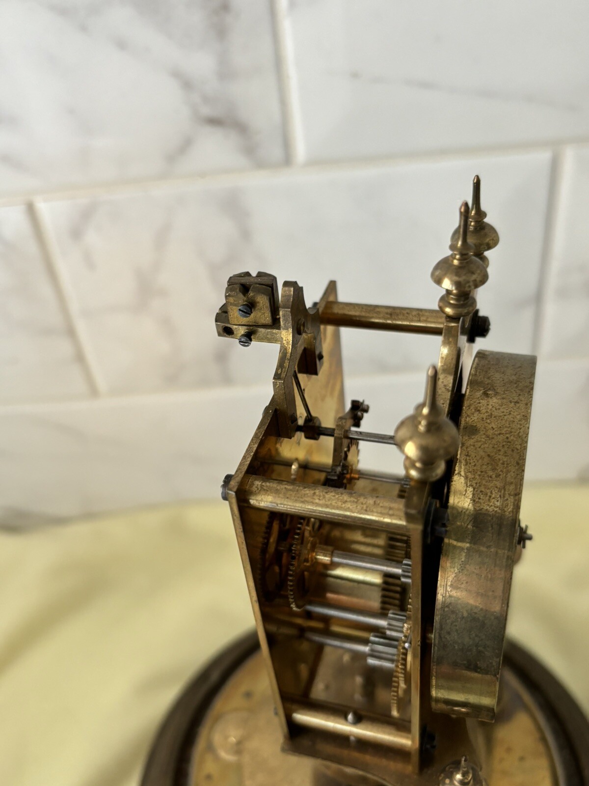 Gustav Becker Anniversary Clock, Disc Pendulum, Serial 2248409