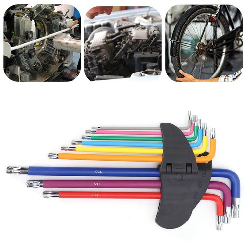 9PCS Star Hex Socket Wrench Set Multicolor Hex Key Tools Set Repair Accessory - Picture 6 of 14