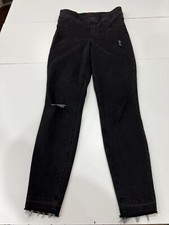 Spanx Pants Womens Black Jean-ish Legging Denim Pull On Stretch Small