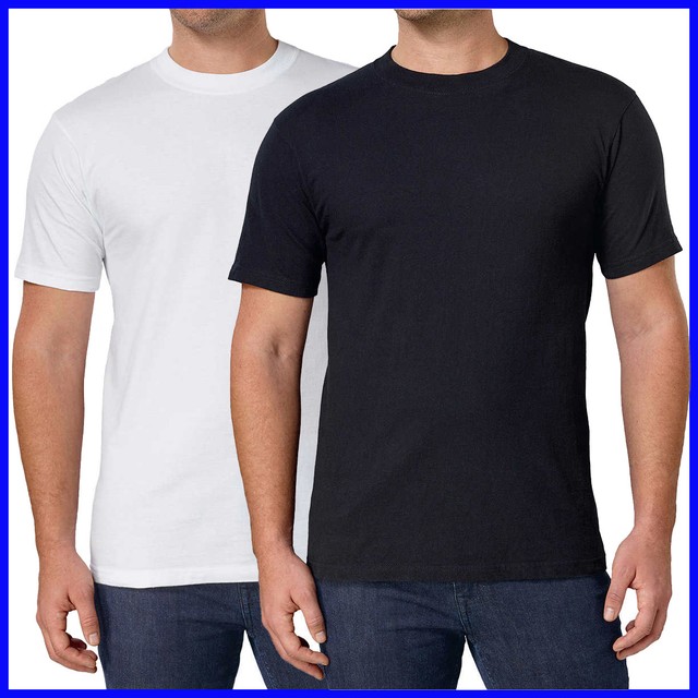 6 Pack KIRKLAND Signature Men's Crew Neck Tee shirts / undershirts, S