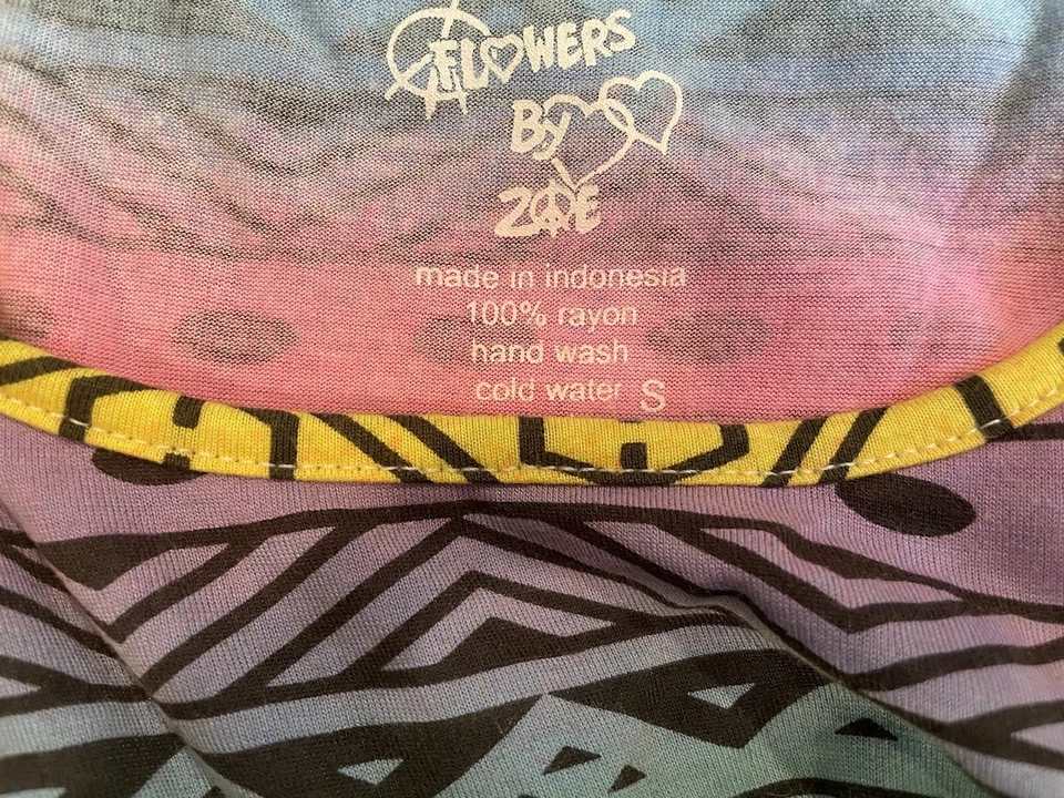 Flowers By Zoe Tie-Dye Girls Dress Size Small - Image 4 of 4