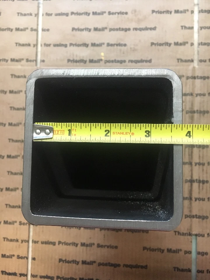 Tubo cuadrado de acero 4 X 4 1/4" tubo de pared soporte de acero soldadura 10” L Foto 2 de 4