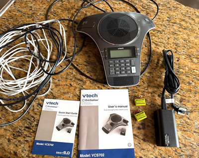 VTech ErisStation Conference Phone with Two Wireless Mics Mint Condition