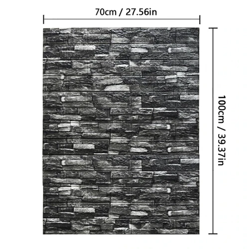 70Cm*10M 3D Brick Pattern Wall Sticker Self-Adhesive Panel Waterproof - Picture 49 of 55