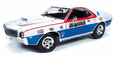 AMC AMX Hurst S-S Kim Nagel 1969 1/18 ERTL Auto Metal Weiß