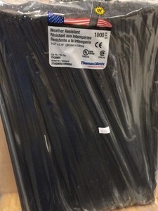 Thomas & Betts Kabelbinder 340 Mm – UV-beständig, Nylon, 500 Stück, Schwarz