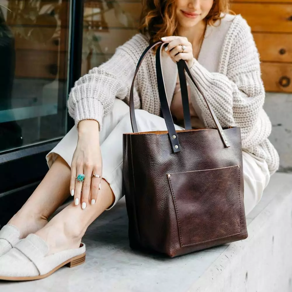 Extra Large Leather Tote