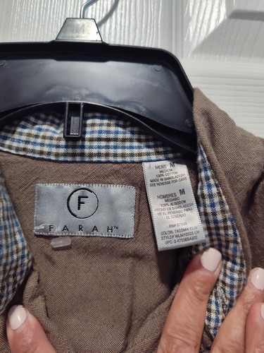 Farah Classics Herren Button Down Kurzarm Hemd 100% Baumwolle Größe MEDIUM - Bild 4 von 5