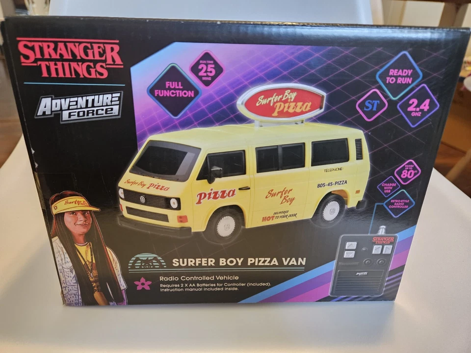 Surfer Boy Pizza ferngesteuerter Van - Stranger Things - Adventure Force - neues Spielzeug - Bild 4 von 4