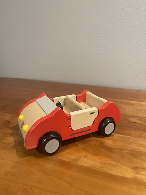 Beautiful Hape Children's Wooden Car in Excellent, New Condition