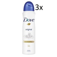 3X Dove Original Deo Deodorant Spray 0% Alkohol 48H Anti-Transpirant 150Ml