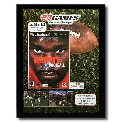 ESPN NFL Football 2K4 PS2 Xbox Framed Print Ad/Poster WARREN SAPP Sports Art